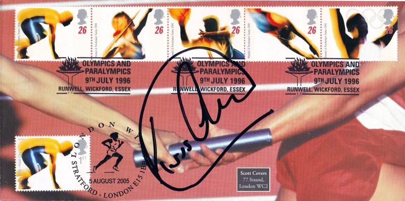 1996 (07) Olympics - Steven Scott 'Runwell' Official - Doubled in 2005 - Signed Kris Akabussi