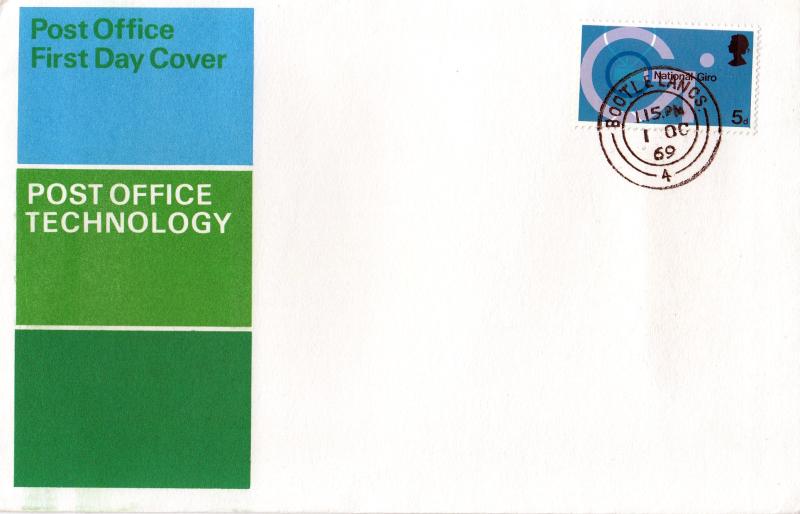 1969 (10) Post Office Technology - PO - 5d - Bootle CDS