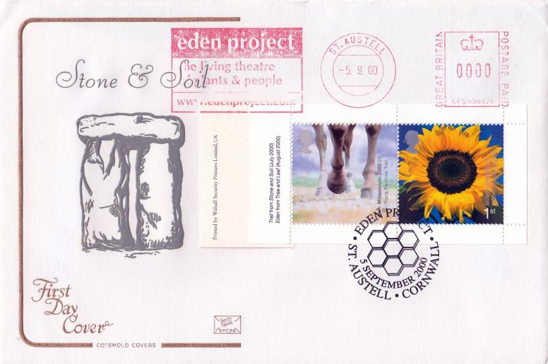 2000 (09) Millennium Retail Booklet - Cotswold - Eden Project, St Austell H/S + Eden Project Meter Mark