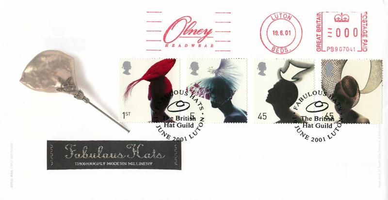 2001 (06) Hats - RM - The British Hat Guild H/S + Olney Headware Meter Mark