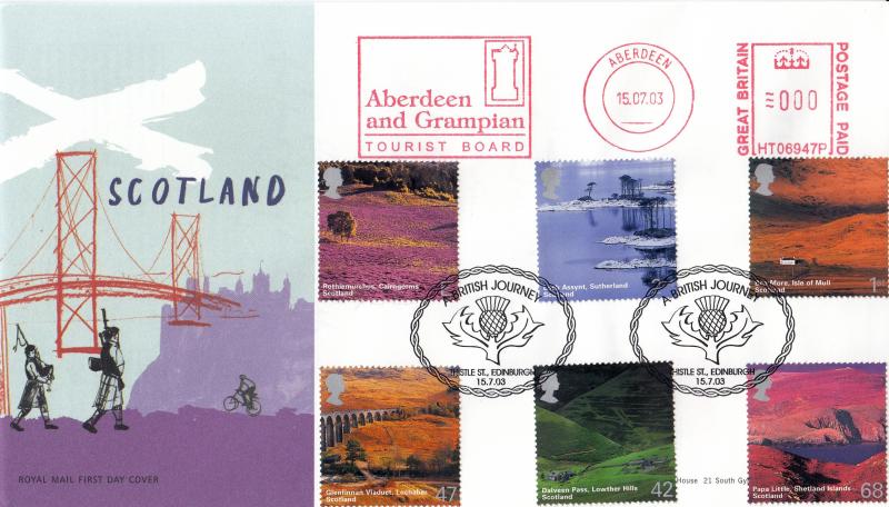 2003 (07) Scotland - RM - Thistle St, Edinburgh H/S + Aberdeen and Grampian Tourist Board Meter Mark