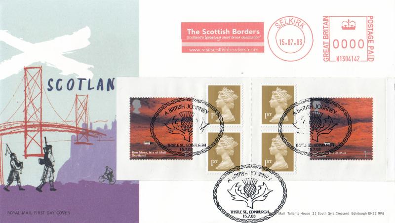 2003 (07) Scotland (NVI Book) - RM - Thistle St, Edinburgh H/S + The Scottish Borders Meter Mark