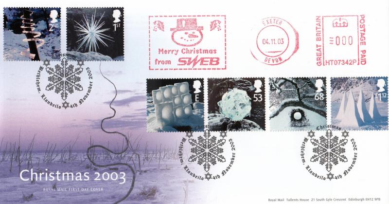 2003 (11) Christmas - RM - Bethlehem H/S + SWEB Meter Mark