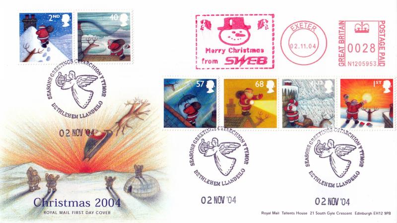 2004 (11) Christmas - RM - Bethlehem H/S + SWEB Meter Mark