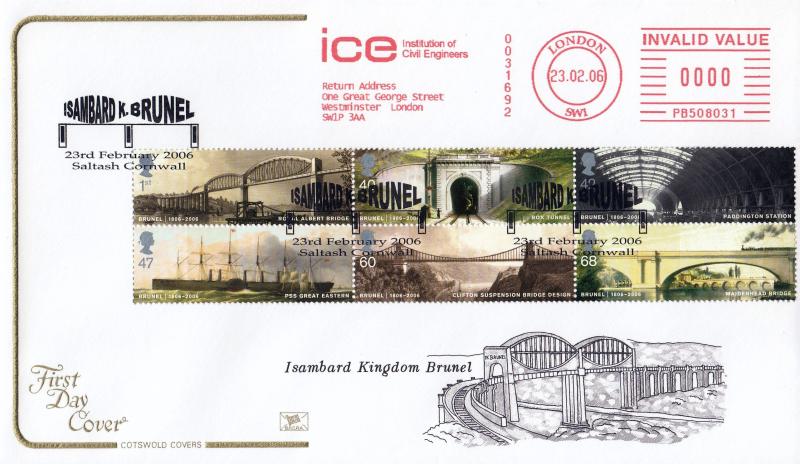 2006 (02) Brunel (M/S) - Cotswold - Saltash, Cornwall H/S + Institute of Civil Engineers Meter Mark