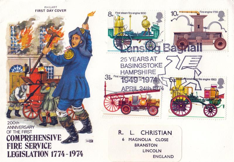 1974 (04) Fire Services - Philart - 'Lansing Bagnall' H/S (Full Set)
