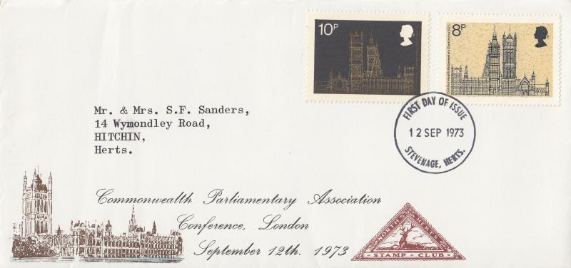 1973 (09) Parliament - North Herts Stamp Club - Stevenage FDI