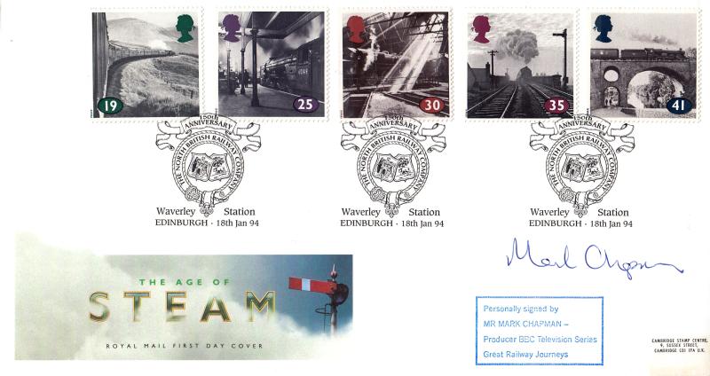 1994 (01) The Age of Steam - RM - Waverley Station, Edinburgh H/S - Signed by Mark Chapman