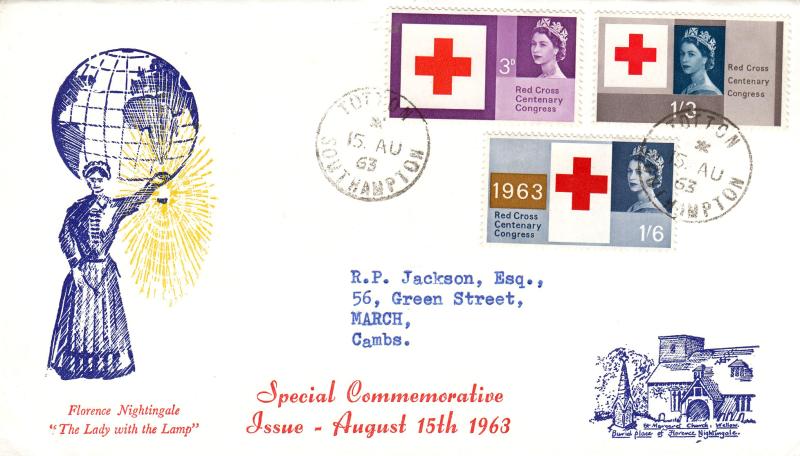 1963 (08) Red Cross - Florence Nightingale Cover - Ord - Totton CDS