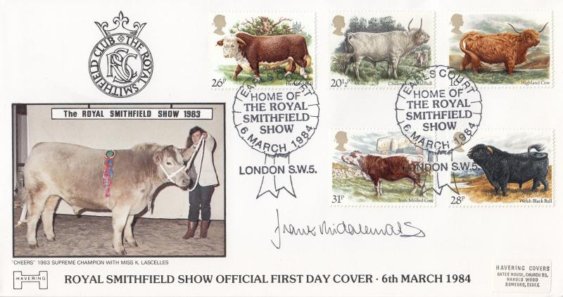 1984 (03) Cattle - Havering 'Royal Smithfield Show' Official - Signed by Frank Middlemass