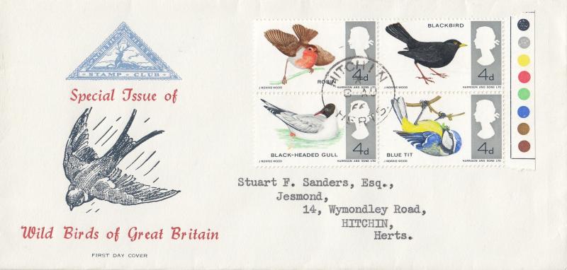 1966 (08) Birds - Ord - North Herts Stamp Club - Hitchin CDS