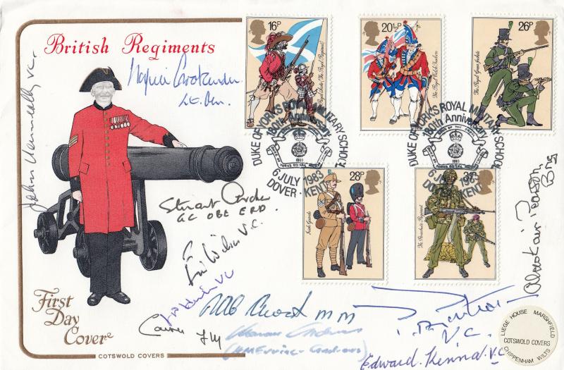 1983 (07) British Army - Cotswold - Duke of York Military School H/S - Multi-Signed by SIX Victoria Cross Holders & 5 Others