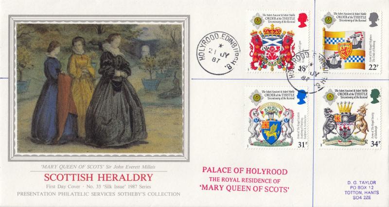 1987 (07) Scottish Heraldry - PPS Silk - Holyrood CDS