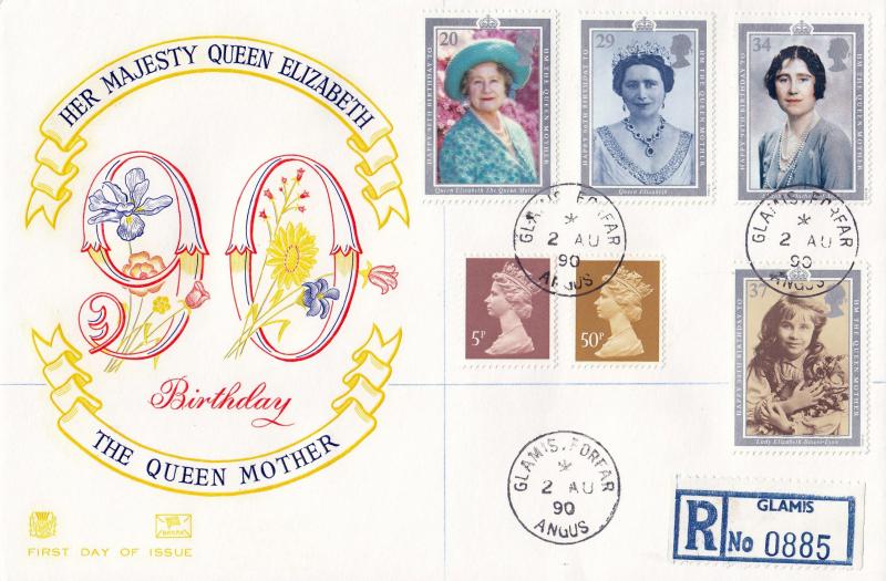 1990 (08) Queen Mother's 90th Birthday - Stuart - Glamis CDS