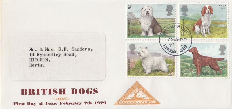 1979 (02) Dogs - North Herts Stamp Club - Stevenage FDI