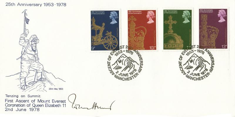 1978 (06) Ascent of Everest 25th Anniversary Cover - Signed by Lord John Hunt