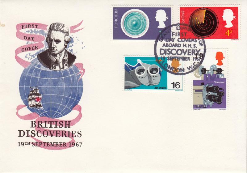 1967 (09) British Discovery - Blue Globe Cover - HMS Discovery H/S