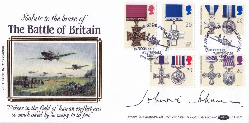 1990 (09) Gallantry - Benham BLCS 57 (Biggin Hill) Official (Not Flown) - Signed Air Vice Marshall Johnnie Johnson