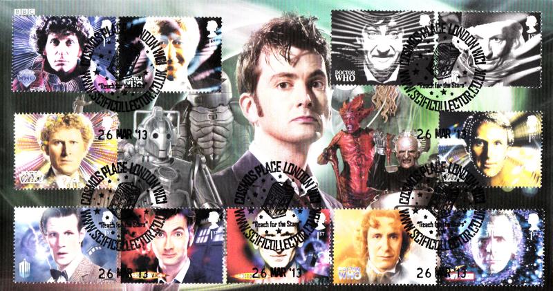 2013 (03) Doctor Who (Stamps) - Steven Scott 'Cosmos Place' (David Tennant) Official