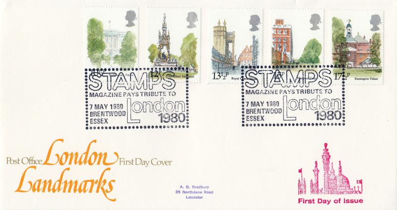 1980 (05) Landmarks - PO - Stamps Magazine H/S