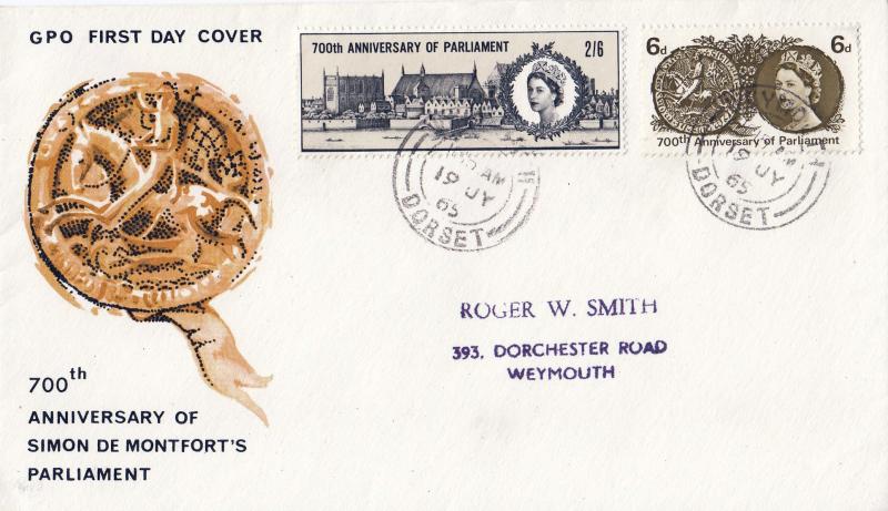 1965 (07) Parliament - GPO - Ord - Weymouth CDS