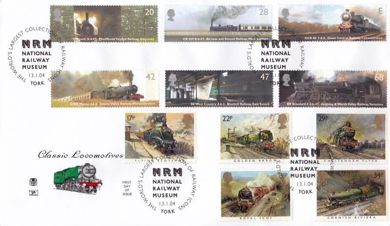 2004 (01) Classic Locomotives (Stamps) - Stuart - National Railway Museum, York H/S (With the 1985 Famous Trains Set)