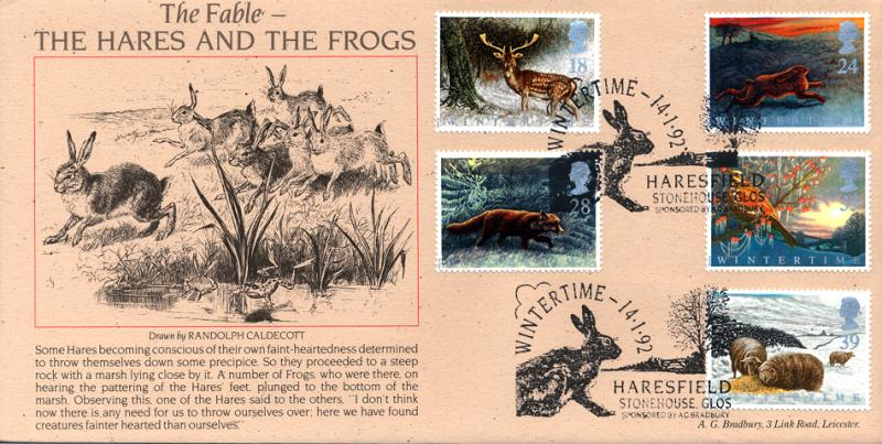 1992 (01) Wintertime - Bradbury 'The Hares And The Frog' Haresfield Official