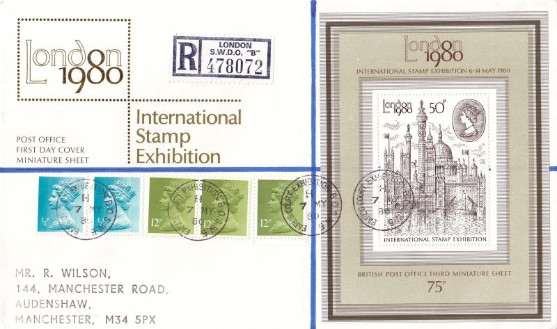 1980 (05) London 50p (M/S) - PO - Earls Court Exhibition CDS