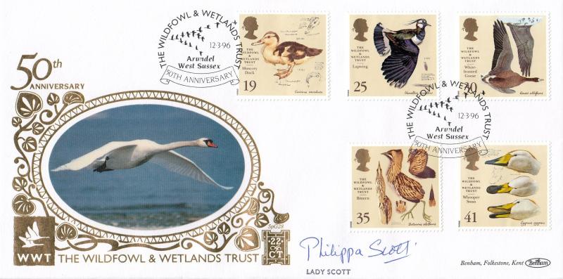 1996 (03) Wildfowl & Wetlands Trust (WWT) - Benham SPG 28 'Arundel' Official - Signed by Lady Philippa Scott