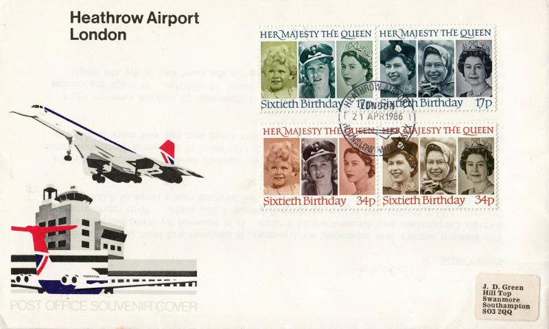 1986 (04) Queen's 60th Birthday - Heathrow Airport, Hounslow Official
