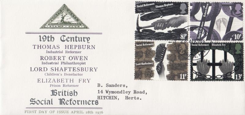 1976 (04) Reformers - North Herts Stamp Club - Stevenage FDI