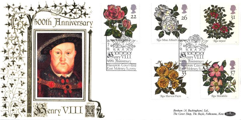 1991 (07) Roses - Benham SPG 13 'Henry VIII, Hampton Court' Official
