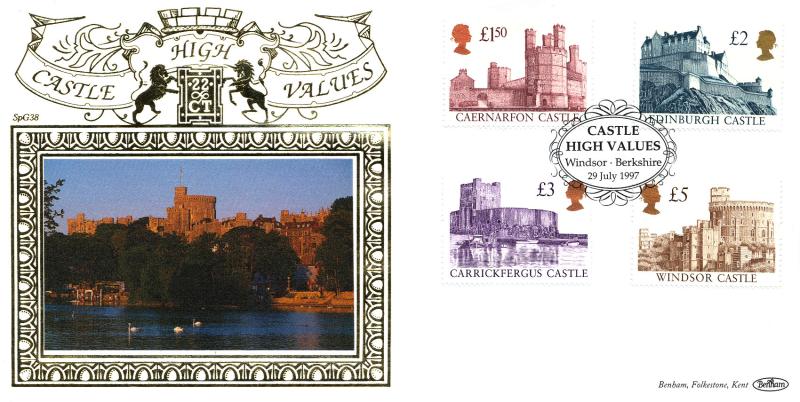 1997 (07) Castle High Values - Benham SPG 38 Official's - ALL FOUR VERSIONS