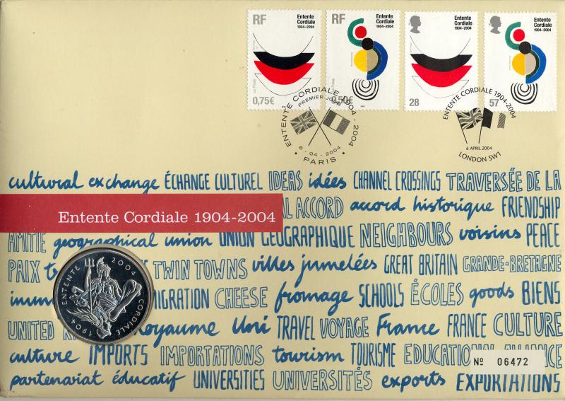 2004 (04) Entente Cordiale - Royal Mint 'SW1' Official (Doubled)