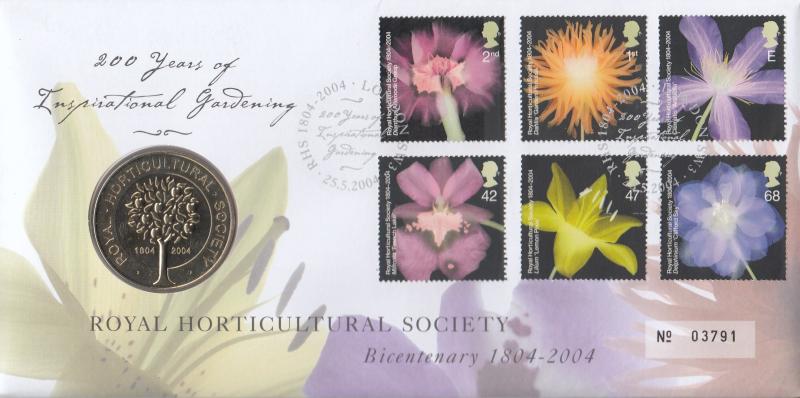 2004 (05) Royal Horticultural Society (Stamps) - Royal Mint 'London SW3' Official