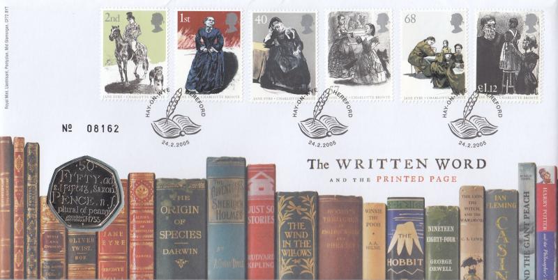 2005 (02) Jane Eyre (Stamps) - Royal Mint 'Hay-on-Wye' Offiicial