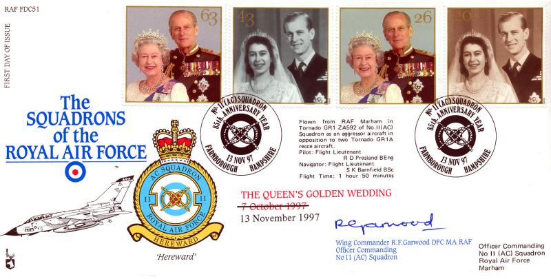 1997 (11) Golden Wedding - RAF FDC 51 '11(AC) Squadron' Official