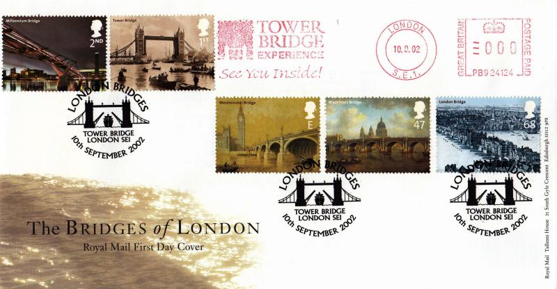 2002 (09) London Bridges - RM - Tower Bridge H/S + Tower Bridge Experience Meter Mark