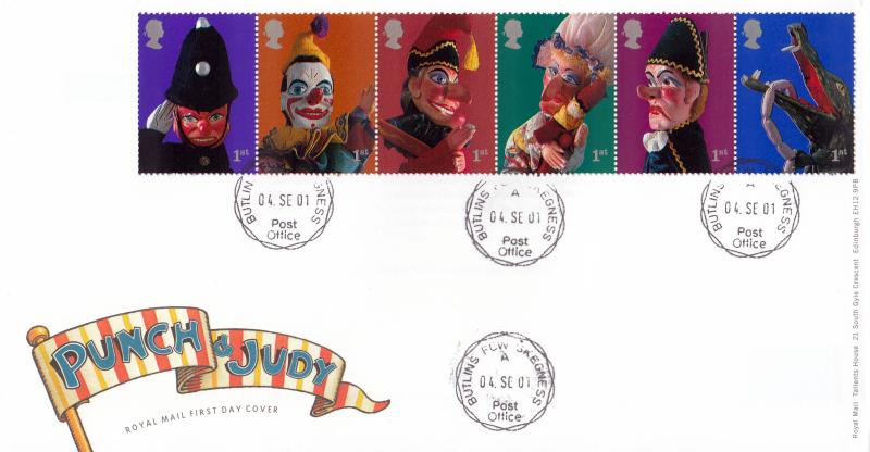 2001 (09) Puppets (Stamps) - RM - Butlins FCW, Skegness CDS