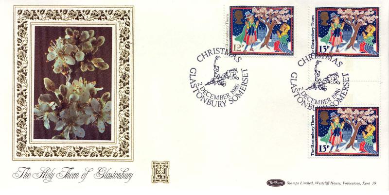 1986 (12) Christmas 12p - Benham Gold (500) Official
