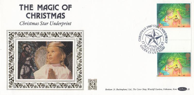 1987 (11) Christmas (Star Underprint) - Benham Gold (500) Official