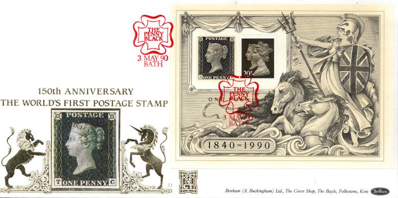 1990 (05) Penny Black (M/S) - Benham Gold (500) Official