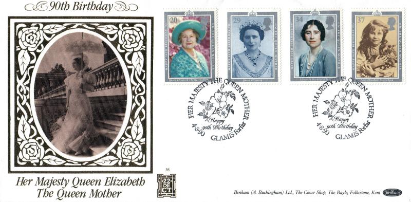 1990 (08) Queen Mother's 90th Birthday - Benham Gold (500) Special