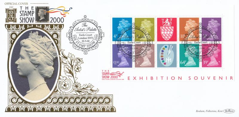2000 (05) Stamp Show 2000 Definitive M/S - Benham Gold (500) Official