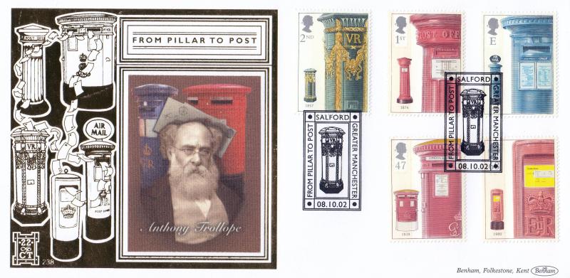 2002 (10) Post Boxes - Benham Gold (500) Official