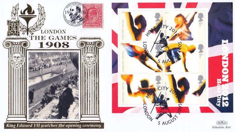 2005 (08) London Host City M/S - Benham Gold (500) Official (Red Def Version)