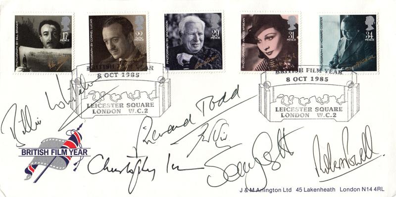 1985 (10) Films - Arlington Official - Signed by Peter Ustinov, Richard Todd, Robert Powell, Jenny Agutter, Billie Whitelaw & Christopher Lee