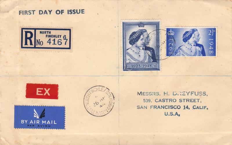 1948 (04) Silver Wedding - Amateur Collector Ltd Cover - North Finchley CDS