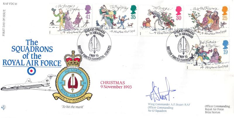 1993 (11) Christmas - RAF FDC 16 Official