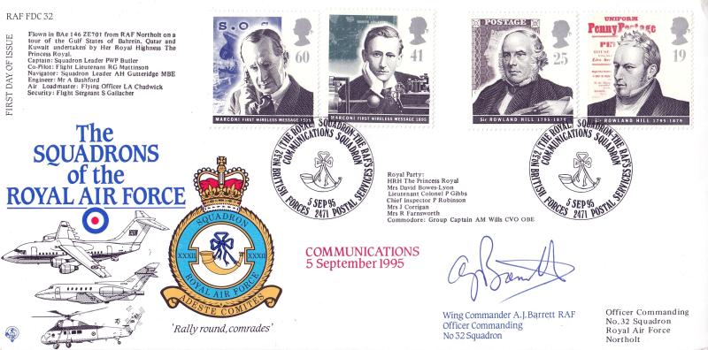 1995 (09) Communications - RAF FDC 32 Official